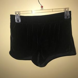 Black Velvet Shorts